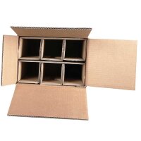 Versandkarton BIER für 6 Flasche 0,33 - 0,5 L | 255x175x294 mm