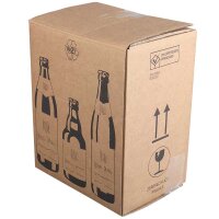 Versandkarton BIER für 6 Flasche 0,33 - 0,5 L | 255x175x294 mm