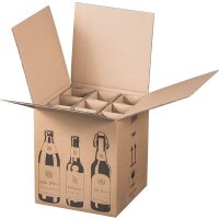 Versandkarton BIER für 9 Flasche 0,33 - 0,5 L |...
