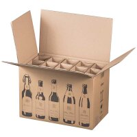 Versandkarton BIER für 15 Flasche 0,33 - 0,5 L |...