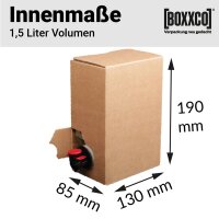 Komplettset Bag-in-Box 1,5 Liter I Beutel + Karton I...