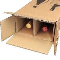PREMIUM Bottle Shipping Box for 6 Bottles (0.75 - 1L) | 305x212x368 mm | Wine Box
