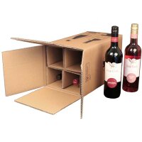 PREMIUM Flaschenversandkarton für 12 Flaschen (0,75...