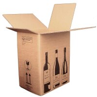 PREMIUM Flaschenversandkarton für 15 Flaschen (0,75...