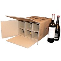PREMIUM Flaschenversandkarton für 15 Flaschen (0,75...