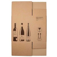 PREMIUM Bottle Shipping Box for 15 Bottles (0.75 - 1L) | 524x305x368 mm | Wine Box