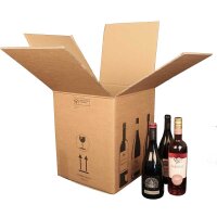 PREMIUM Flaschenversandkarton für 18 Flaschen (0,75...