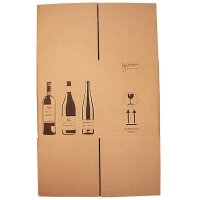 PREMIUM Flaschenversandkarton für 18 Flaschen (0,75 - 1L) | 628x305x368 mm | Flaschenkarton