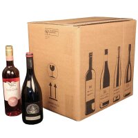 PREMIUM Flaschenversandkarton für 2 Flaschen (0,75 -...