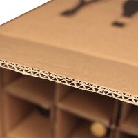 PREMIUM Bottle Shipping Box for 2 Bottles (0.75 - 1L) | 204x108x368 mm | Wine Box