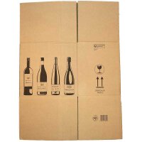 PREMIUM Bottle Shipping Box for 2 Bottles (0.75 - 1L) | 204x108x368 mm | Wine Box