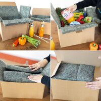 Folding Carton with Fleece Inlay | 400x300x250 mm | 30 Liters