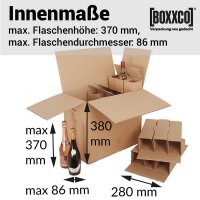 BOXXwell Flaschenkarton | 15 Flaschen 0,75 - 1 L |...