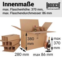 BOXXwell Flaschenkarton | 18 Flaschen 0,75 - 1 L |...