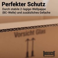 BOXXwell Flaschenkarton | 18 Flaschen 0,75 - 1 L | 610x285x380 mm
