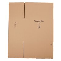 BOXXwell Flaschenkarton ohne Gefache | 15 Flaschen 0,75 - 1 L | 515x285x380 mm